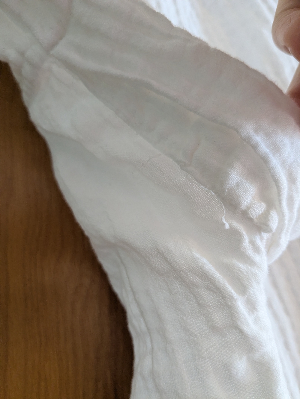 LOFT White Crinkle Dolman Button-Down Shirt - Picture 11 of 11